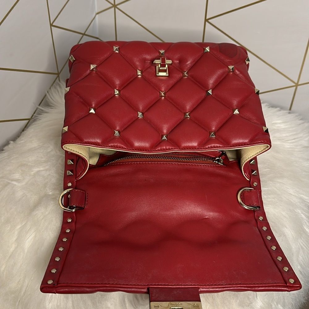 💯 Authentic Valentino Candy Handbag Shoulder Bag Red🍀 - Picture 10 of 16